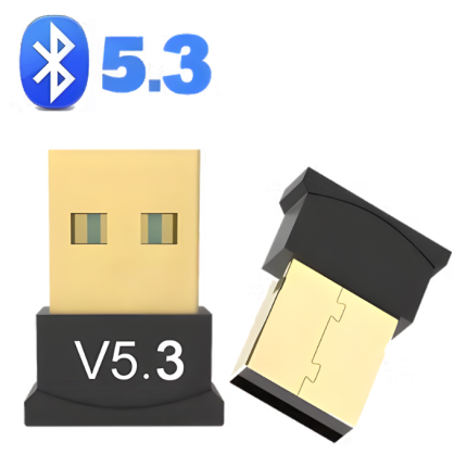 Adaptador Bluetooth 5.3 USB Conexión Rápida, Bajo Consumo, Compatible con PC