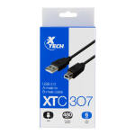 XTECH XTC-307 Cable para Impresora USB-A a USB-B 1.8m Negro - AB004XTK08 - Imagen 4