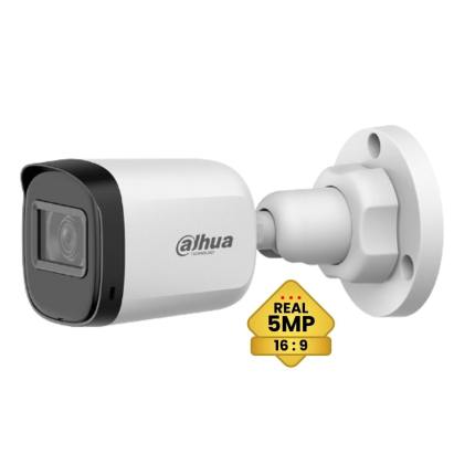 Dahua Cámara Tipo Bala 5MP / Lente Fijo IR 30m / 2.8mm / S2 / IP67/ Sin Sonido