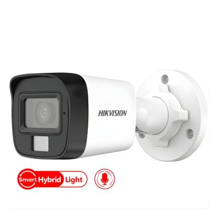Hikvision Cámara Tipo Bala 2MP / Lente fijo IR 25M / IP67 / Smart Hybrid Light Con Audio
