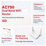 Mercusys AC750 Router de Doble Banda, 750 Mbps, 2 Antenas, IPv6 - NW002TPL45 - Imagen 4