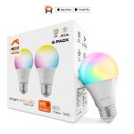 Nexxt Paquete de Bombillas Inteligentes LED RGB Wi-Fi 9W E26/E26 Matter - 2 Unidades - MM107NXT16