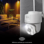 Nexxt PTZ NHC-OP10 Cámara de Seguridad para Exteriores, Luz y Audio WiFi 2K 5MP - MM107NXT23 - Imagen 4