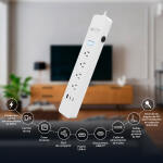 Nexxt NHP-E710 Protector de sobretensión inteligente Wi-Fi con puertos de carga USB - MM107NXT43 - Imagen 2