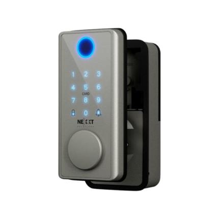 Nexxt Cerradura Inteligente Wi-Fi, 5 Métodos de Acceso, Autolock, Control desde App - Gris - MM107NXT58