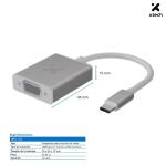 Xtech XTC-552 Adaptador USB Tipo-C a VGA, 1080p 60Hz, Carcasa Metálica - AB005XTK28 - Imagen 5