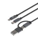 XTECH XTC-560 Cable de Carga Trenzado Multifuncional 5 en 1 - AB004XTK57