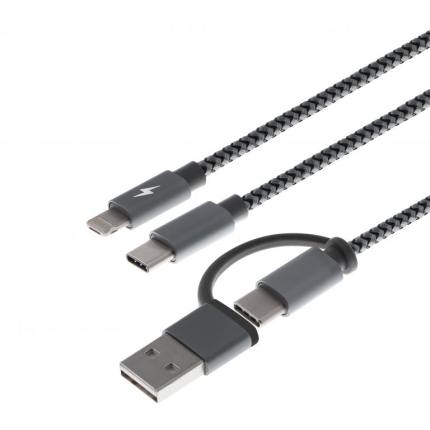 XTECH XTC-560 Cable de Carga Trenzado Multifuncional 5 en 1 - AB004XTK57