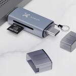 Xtech Lector de Tarjetas OTG 2 en 1 USB-C y USB 3.0 Dual SD/microSD 5Gbps Aluminio Compatible Windows, Mac, Android e iOS hasta 2TB -  AB005XTK36 - Imagen 2
