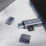 Xtech Lector de Tarjetas OTG 2 en 1 USB-C y USB 3.0 Dual SD/microSD 5Gbps Aluminio Compatible Windows, Mac, Android e iOS hasta 2TB -  AB005XTK36 - Imagen 3