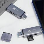 Xtech Lector de Tarjetas OTG 2 en 1 USB-C y USB 3.0 Dual SD/microSD 5Gbps Aluminio Compatible Windows, Mac, Android e iOS hasta 2TB -  AB005XTK36 - Imagen 4