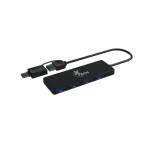 XTECH XTC-390 Hub USB Adaptable de 4 Puertos 3.0 Negro - AB005XTK09 - Imagen 2