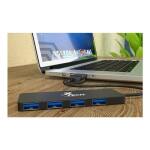 XTECH XTC-390 Hub USB Adaptable de 4 Puertos 3.0 Negro - AB005XTK09 - Imagen 3