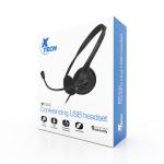 XTECH XTH-240 Audífonos Alámbricos para Call Center USB Negro - MM222XTK90