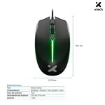 Xtech XTM-218 Mouse Óptico Alámbrico, 4 Botones, 2400 DPI, Iluminación LED - ID011XTK54 - Imagen 6