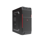 XTECH XTQ-214 Case Media Torre ATX con Fuente de Poder 600W Negro/Rojo - CS513XTK11