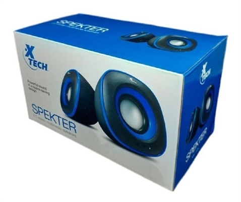 xtech-spekter-xts-115-view-box.jpg XTECH XTS-115BL Spekter Bocinas para Computadora 3.5mm de 2.0 Canales Azul - MM221XTK11 - Imagen 1