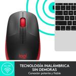Logitech M190 Mouse Inalámbrico USB 1000 DPI Negro/Rojo - ID023LOG10 - Imagen 7
