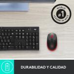 Logitech M190 Mouse Inalámbrico USB 1000 DPI Negro/Rojo - ID023LOG10 - Imagen 8