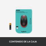Logitech M190 Mouse Inalámbrico USB 1000 DPI Negro/Rojo - ID023LOG10 - Imagen 10