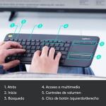 Logitech Teclado Inalámbrico para Smart TV K400 Plus Español Negro - ID222LOG68 - Imagen 4