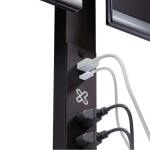 Klip Xtreme KMM-510 Soporte de Escritorio para Dos Monitores de 13″ a 32″ con Puertos USB-C, USB-A y Salida CA - AC121KLX83 - Imagen 6