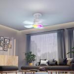 Ventilador de Techo Inteligente Wi-Fi con Luz LED RGB 15", Socket E26/E27 - Blanco - Imagen 3