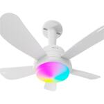 Ventilador de Techo Inteligente Wi-Fi con Luz LED RGB 15", Socket E26/E27 - Blanco - Imagen 9