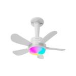 Ventilador de Techo Inteligente Wi-Fi con Luz LED RGB 15", Socket E26/E27 - Blanco