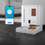 Dispensador Automático de Agua y Comida para Mascotas, Control por Voz, Cámara 2K, Programación de Porciones y Horarios - Blanco - Imagen 3