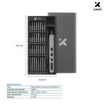 Xtech Kit Destornillador Eléctrico de Precisión 68 en 1, Portapuntas Magnético, Recargable USB-C, Acero S2 - AC010XTK34 - Imagen 5