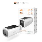 Nexxt Cámara de Seguridad WiFi Exterior 2K 4MP con Panel Solar, Visión Nocturna a Color, Detección Humana y Sirena 90dB IP65