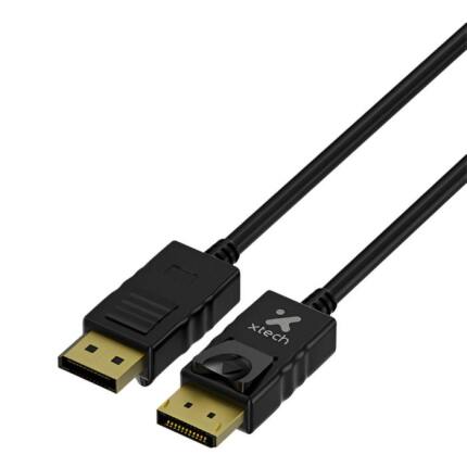 Xtech XTC-379 Cable DisplayPort Macho a Macho 1.8m DP 1.2 4K 60Hz - AB005XTK39