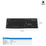 Xtech Teclado con Cable USB de 105 Teclas, Alámbrico en Español - ID225XTK23 - Imagen 5