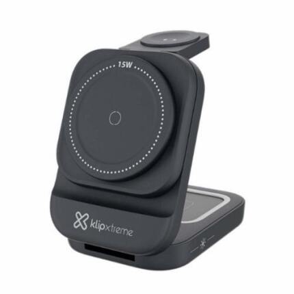 Klip Xtreme KDC-150 Base de Carga 3 en 1 15W, USB-C, Compatible con iPhone, Apple Watch - AB300KLX40