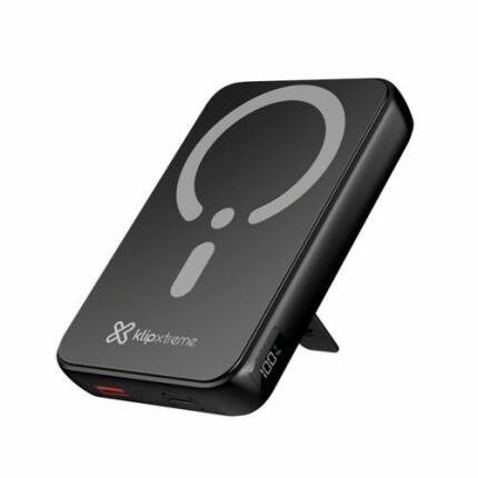 Klip Xtreme KPB-650 PowerMag Ultra Power Bank Magnético, 10000mAh, Carga Inalámbrica, USB-C 20W, Pantalla LED, Compatible MagSafe -